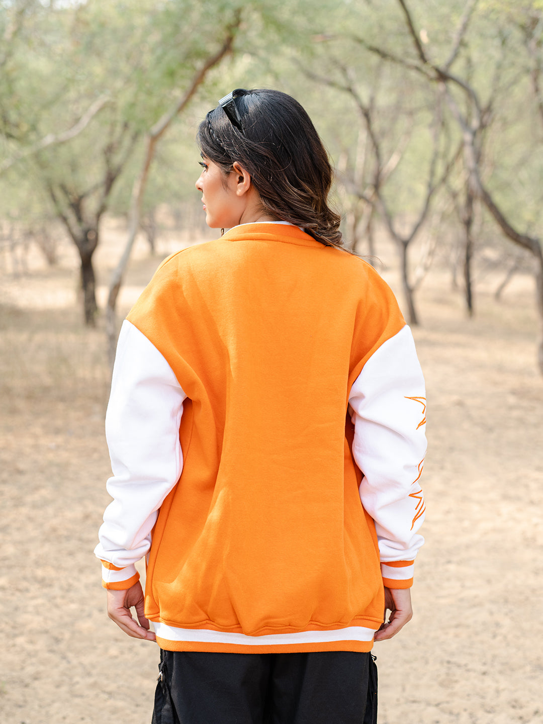 Orange B Varsity Jacket
