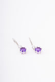 Amethyst Cushion Light Weighted Sterling Silver Dangler Earring