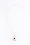 Antique Style Textured and Enamelled Gold Plated Sterling Silver Pendant