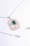 Antique Style Textured and Enamelled Gold Plated Sterling Silver Pendant