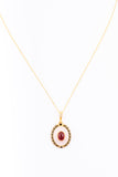Antique Style Bi-Enamelled Gold Plated Sterling Silver Pendant
