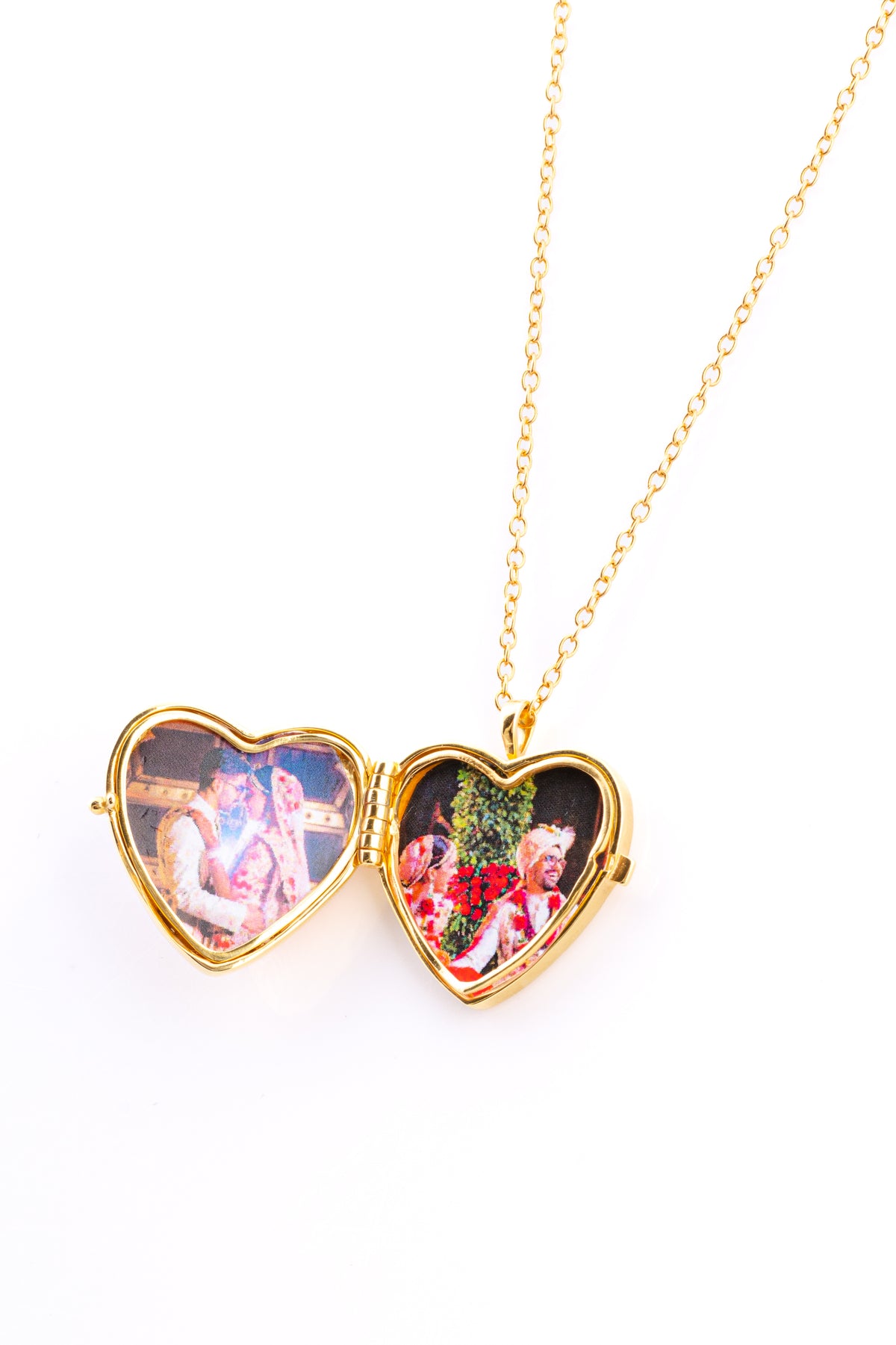 Amour Gold Plated Sterling Silver Locket with Chain