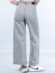 Two Pocket Grey Flared Jeans