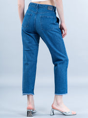 Mid Blue Baggy-fit Jeans