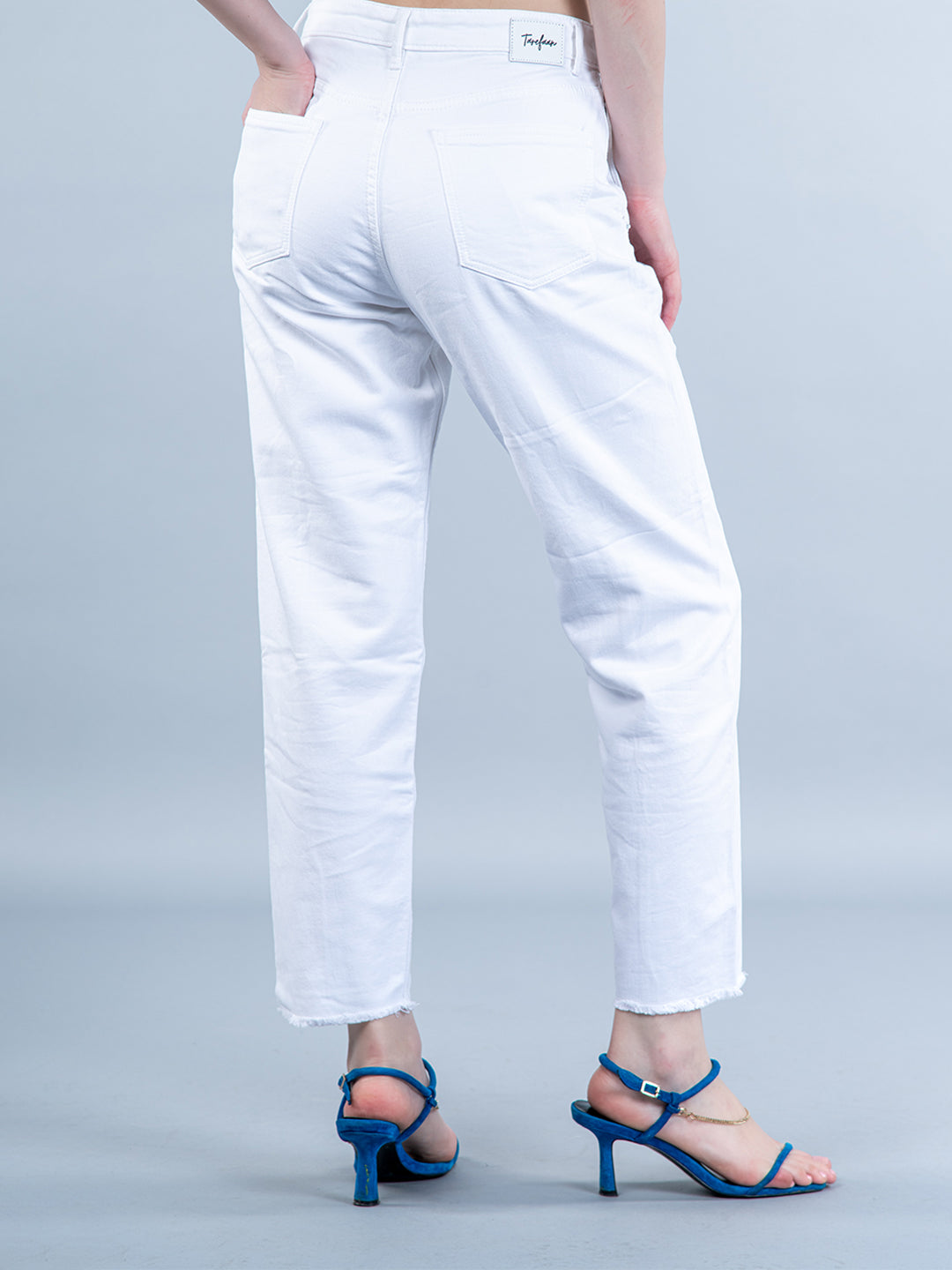 Murky White Baggy-fit Jeans