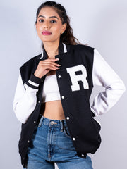 Black R Varsity Jacket
