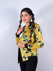 Yellow African Printed Jacket