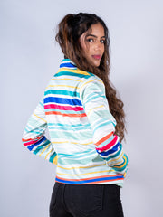 Multicolor Stripes Printed Jacket