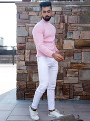 Light Pink Color Turtle Neck Sweater