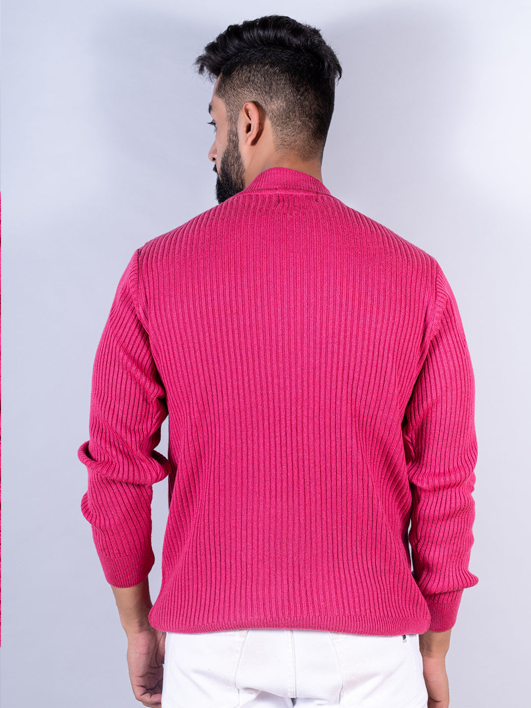 Dark Pink Color Turtle Neck Sweater